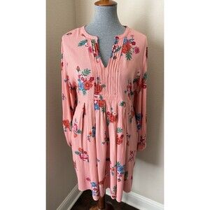 Matilda Jane Women's Size Medium Pink Floral Print Lets Go Out Dress